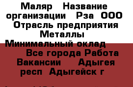 Маляр › Название организации ­ Рза, ООО › Отрасль предприятия ­ Металлы › Минимальный оклад ­ 40 000 - Все города Работа » Вакансии   . Адыгея респ.,Адыгейск г.